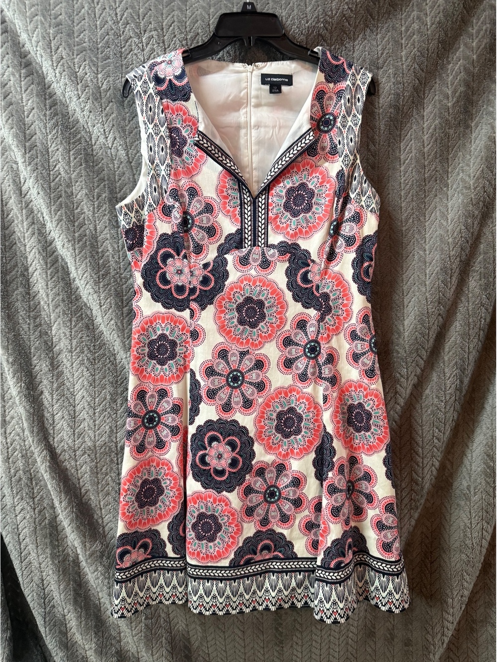 Liz Claiborne Sleeveless Floral Patterned Dress Size 12